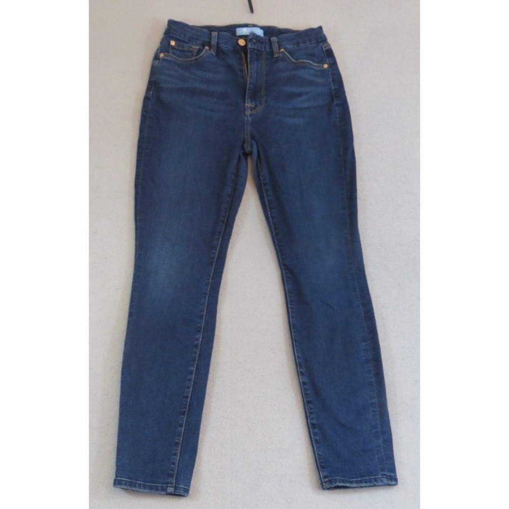 7 For‎ All Mankind B(air) Medium Wash High Waist Skinny Denim Jeans Women's 26